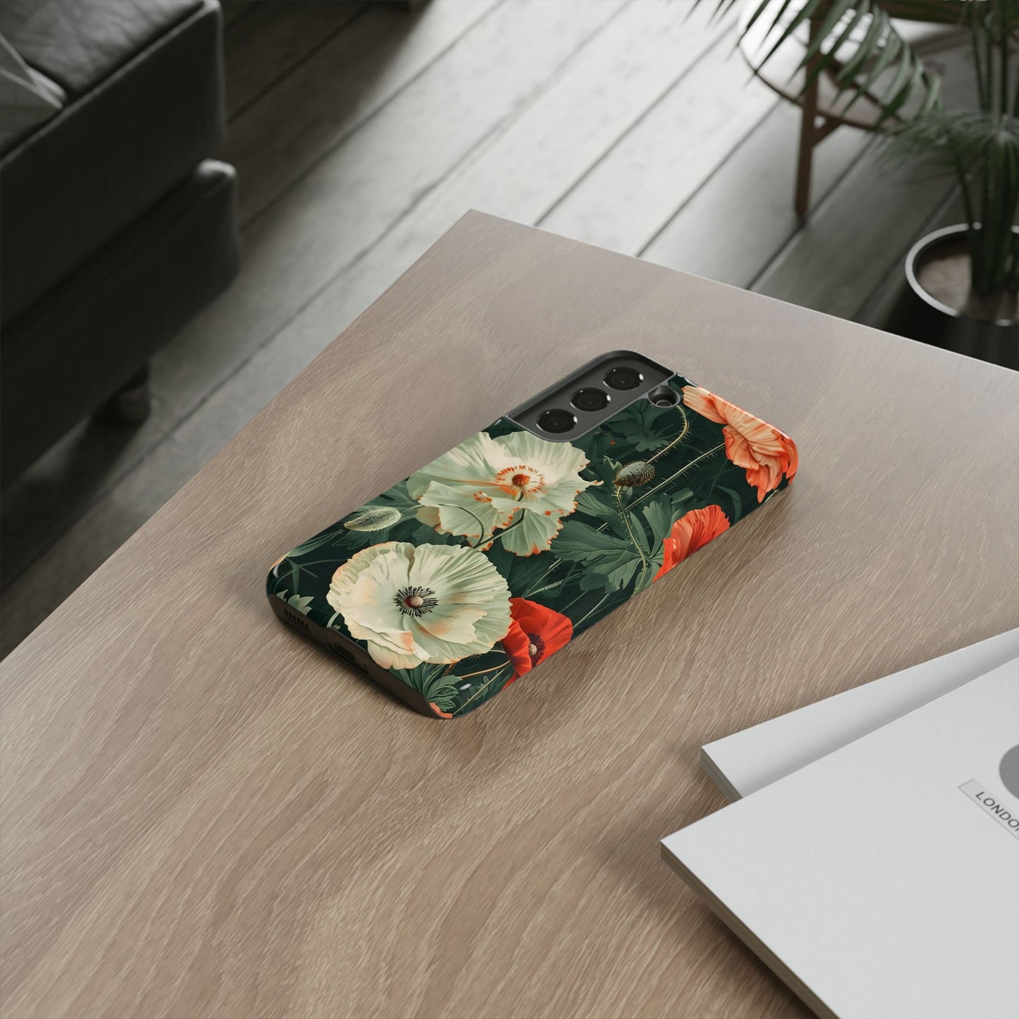 Floral Phone Case - Tough Cases, Botanical Design, Gift for Friends, Trendy Mobile Cover, Personalized Phone Accessory