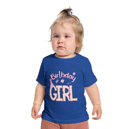 Kids' Birthday Girl T-Shirt - Cute Short Sleeve Tee for Celebrations