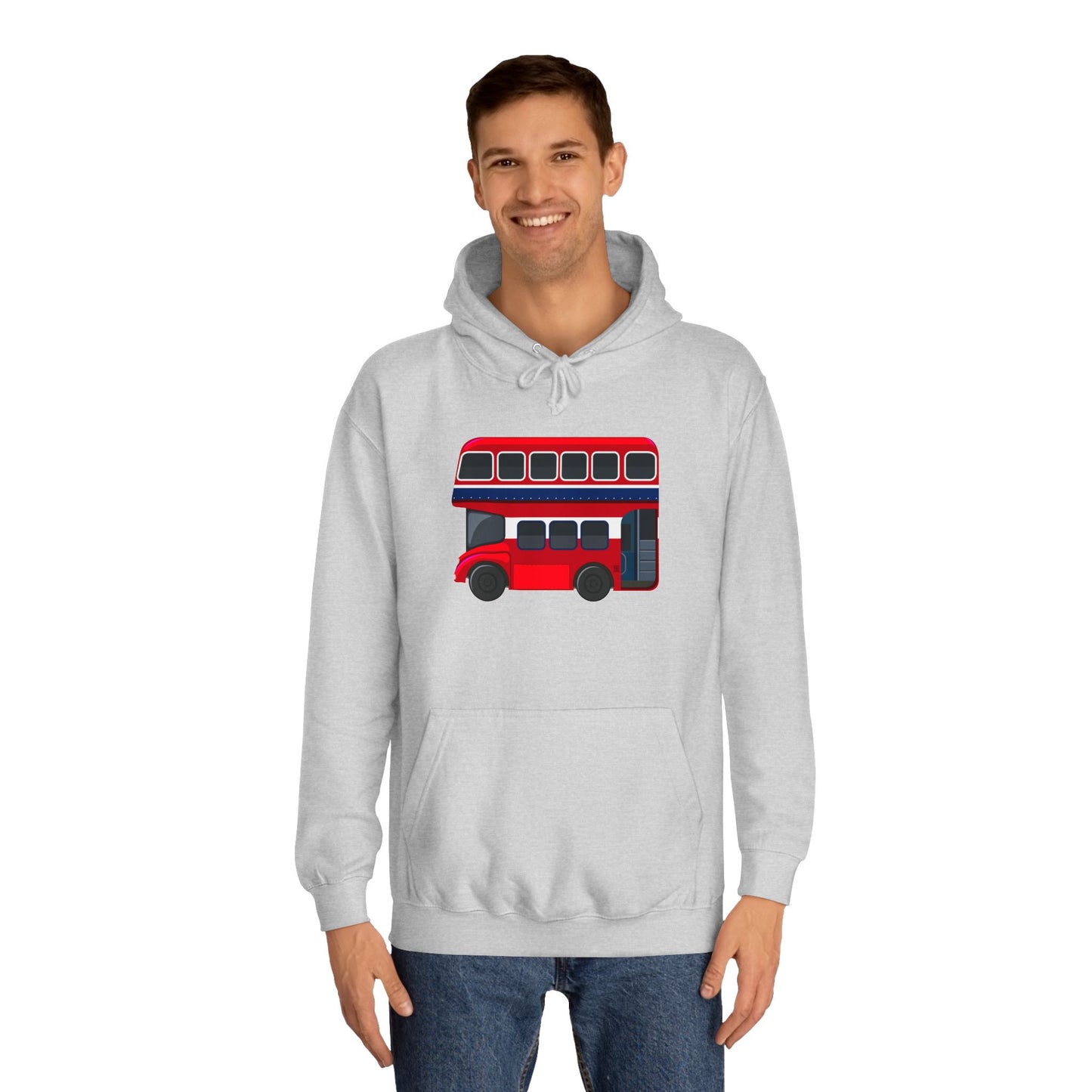 Unisex College Hoodie - London Transport English Bus