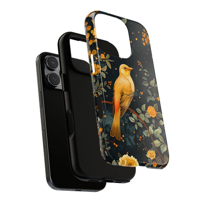 Floral Phone Case, Tough Cases with Bird Design, Nature Lover Gift, Stylish Protection, Birthday Present, Floral Phone Cover