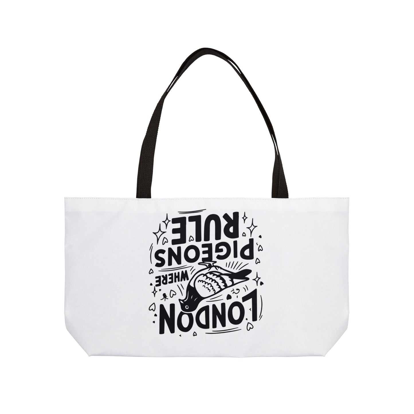 London Pigeons Rule Weekender Tote Bag, Travel Bag, Beach Bag, Shopping Tote, Perfect for London Lovers, Vacation Essential
