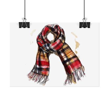 Cozy Scarf Wall Art - Fall Decor for Home, Rustic Style, Gift for Her, Cozy Vibes, Autumn Aesthetic