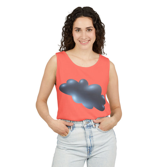 Unisex Garment-Dyed Tank Top - Serene Cloudscape - Dreamy Cloud Design