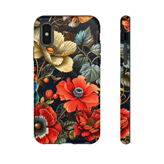 Floral Phone Case - Tough Cases for Stylish Protection, Floral Design, Gift for Her, Trendy Accessories, Phone Cover