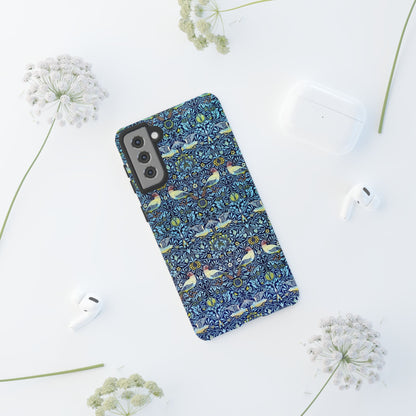 Bird and Floral Pattern Phone Case, Tough Cases, Gift for Nature Lovers, Eco-friendly, Custom Phone Accessories, All-Occasion