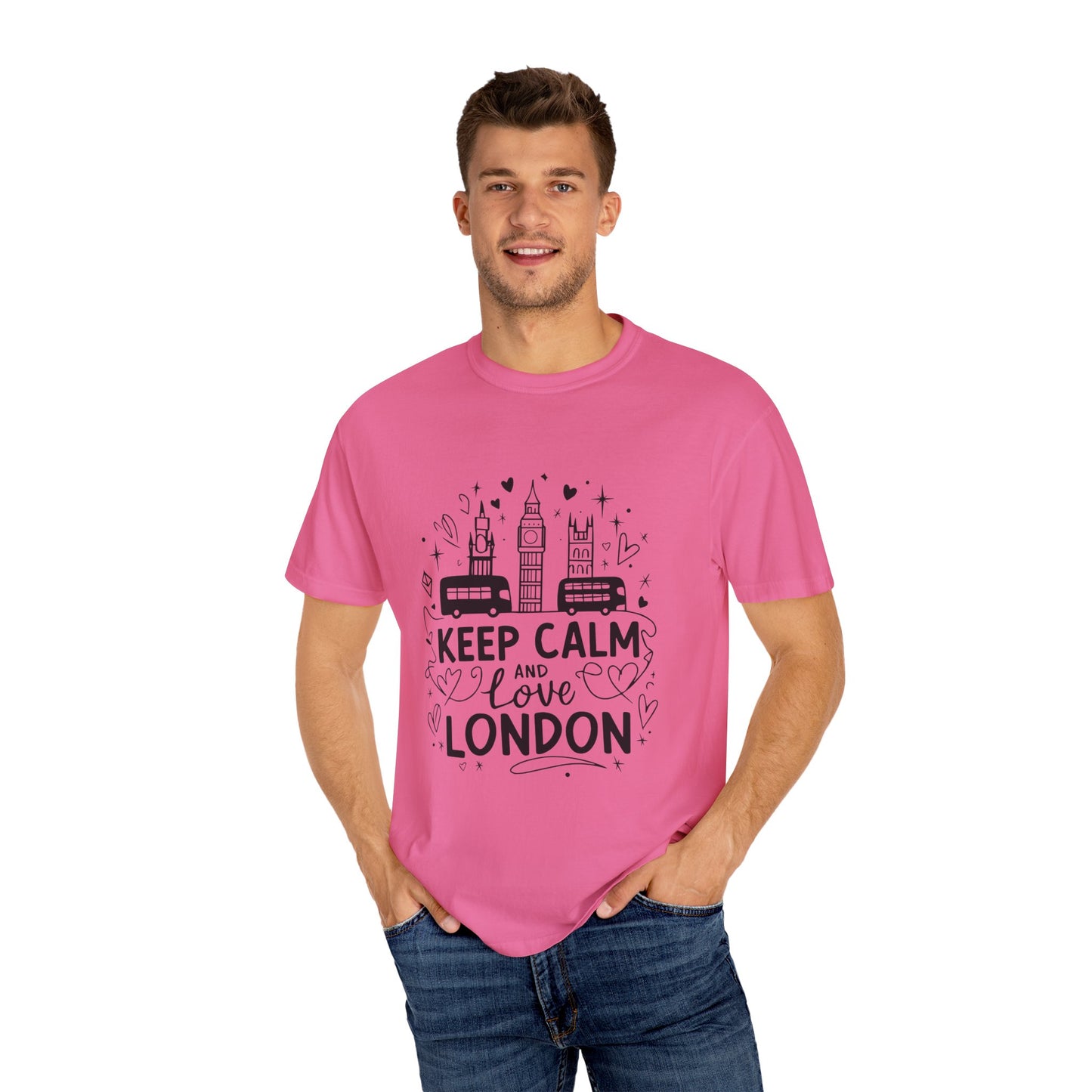 Unisex Garment-Dyed T-shirt - Always Keep Calm and Love London