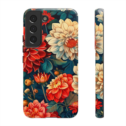 Floral Phone Case - Vibrant Tough Cases, Stylish Floral Cell Phone Cover, Gift for Her, Trendy Phone Accessory, Flower Design