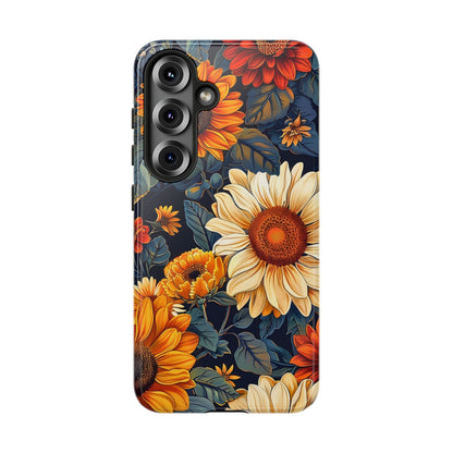 Floral Tough Phone Case | Sunflower Design, iPhone Cover, Protective Case, Gifts for Her, Floral Phone Accessory