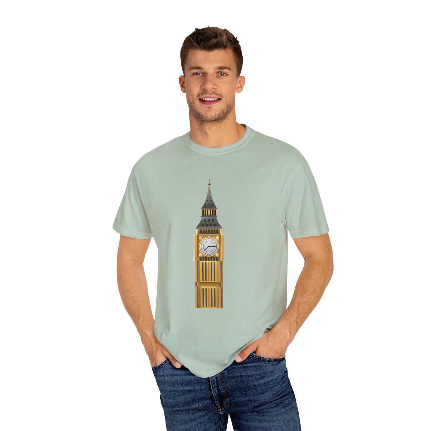 Unisex Garment-Dyed T-shirt - Big Ben Clock Tower Design