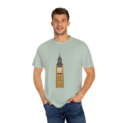 Unisex Garment-Dyed T-shirt - Big Ben Clock Tower Design
