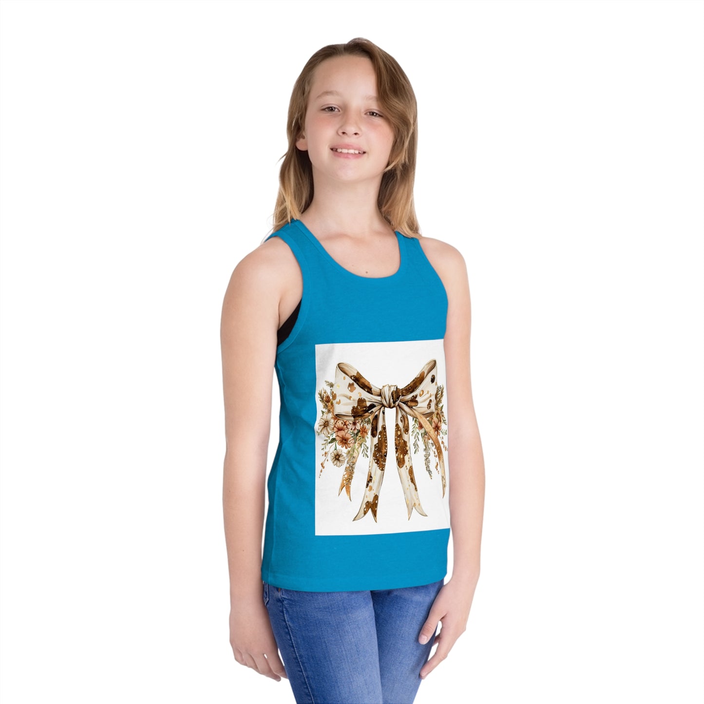 Floral Bow Kids' Tank Top - Cute Summer Style