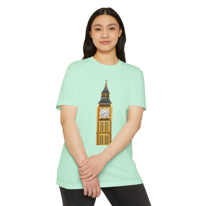 Unisex CVC Jersey T-shirt - London's Landmark - The Iconic Clock Tower