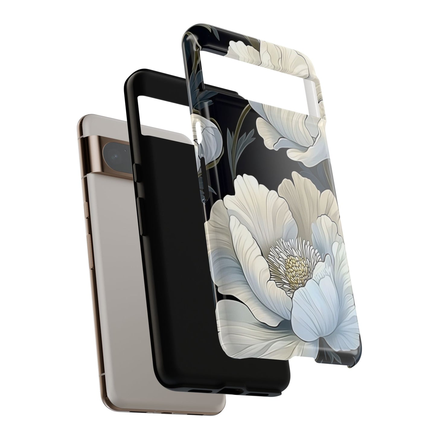 Floral Phone Case, Tough Cases for Women, Stylish Phone Cover, Floral Design Phone Protector, Nature Inspired Tech Accessories