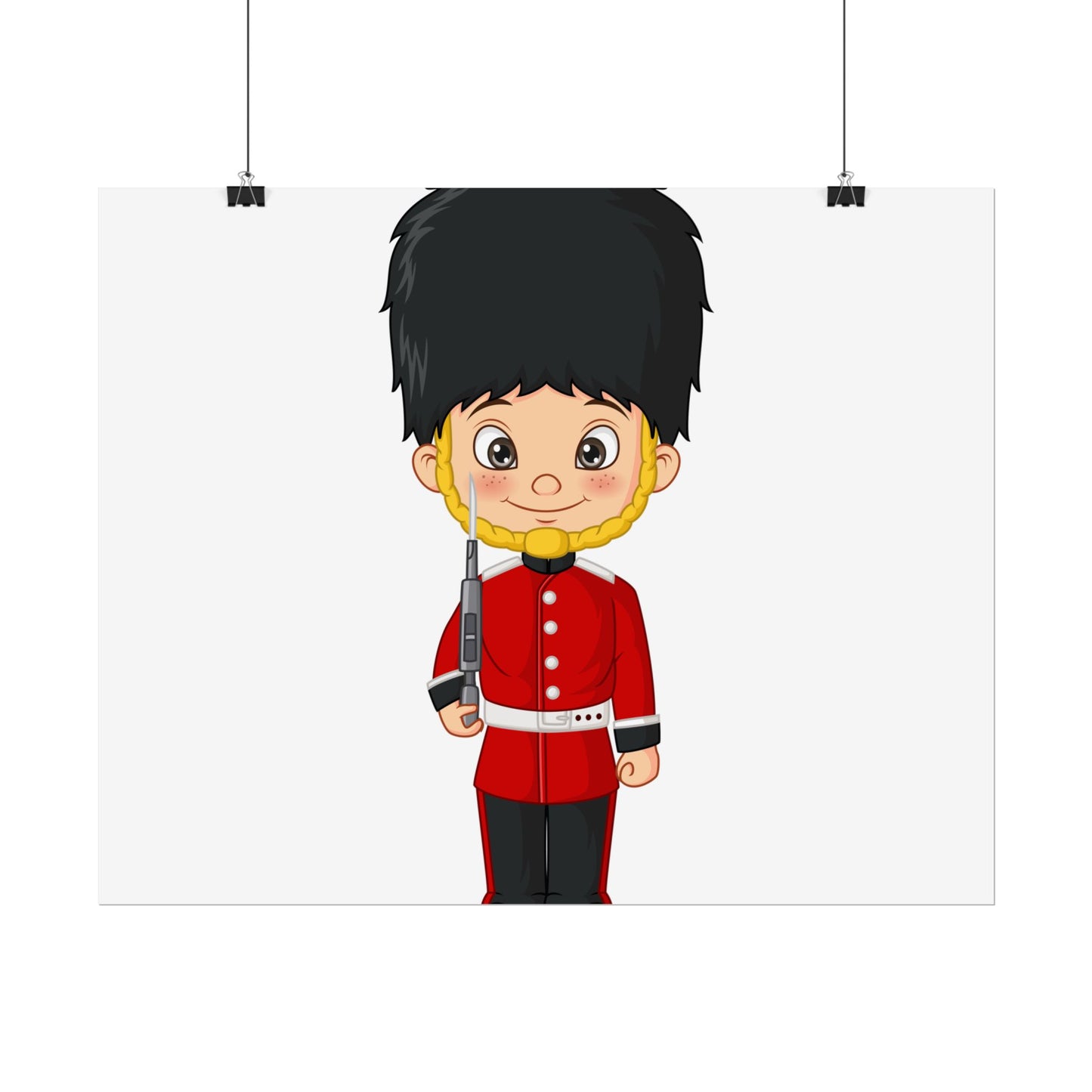 Whimsical Soldier Rolled Poster Art, Children's Room Decor, Cute Wall Art, Nursery Wall Hanging, Gift for Kids