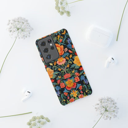 Floral Phone Case - Tough Cases, Flower Pattern Phone Cover, Nature Lover Gift, Stylish Protective Case, Colorful Floral Design