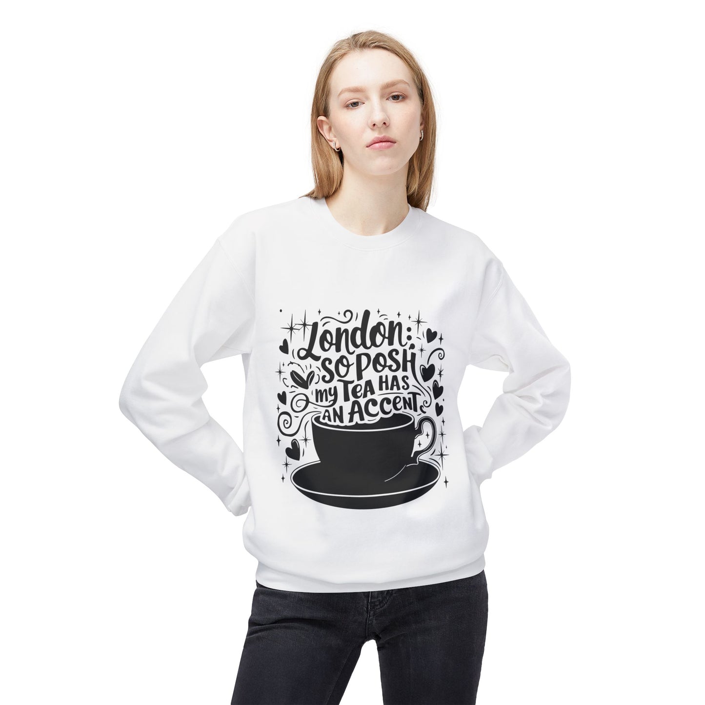Unisex Midweight Softstyle Fleece Crewneck Sweatshirt - London's Nostalgic Tea