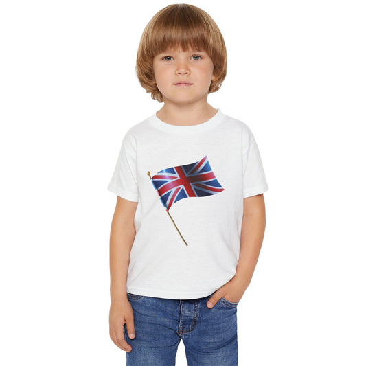 British Flag Toddler T-shirt - Cute Tee for Kids, Perfect for Celebrations and Everyday Wear