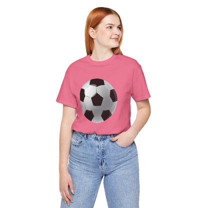 Unisex Jersey Short Sleeve Tee - Dynamic Football Design - Sports Passion and Energy