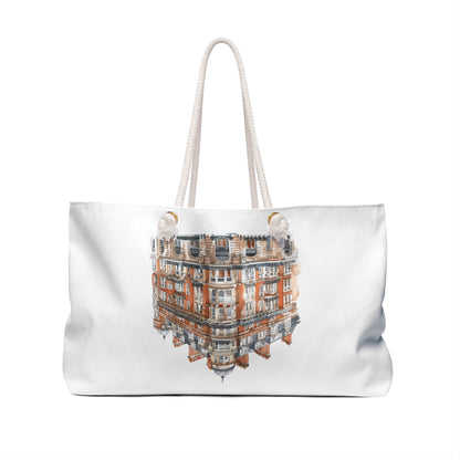 Stylish Weekender Bag - Vintage Architecture, Travel Tote, Beach Accessory, Overnight Bag, Gift for Travelers