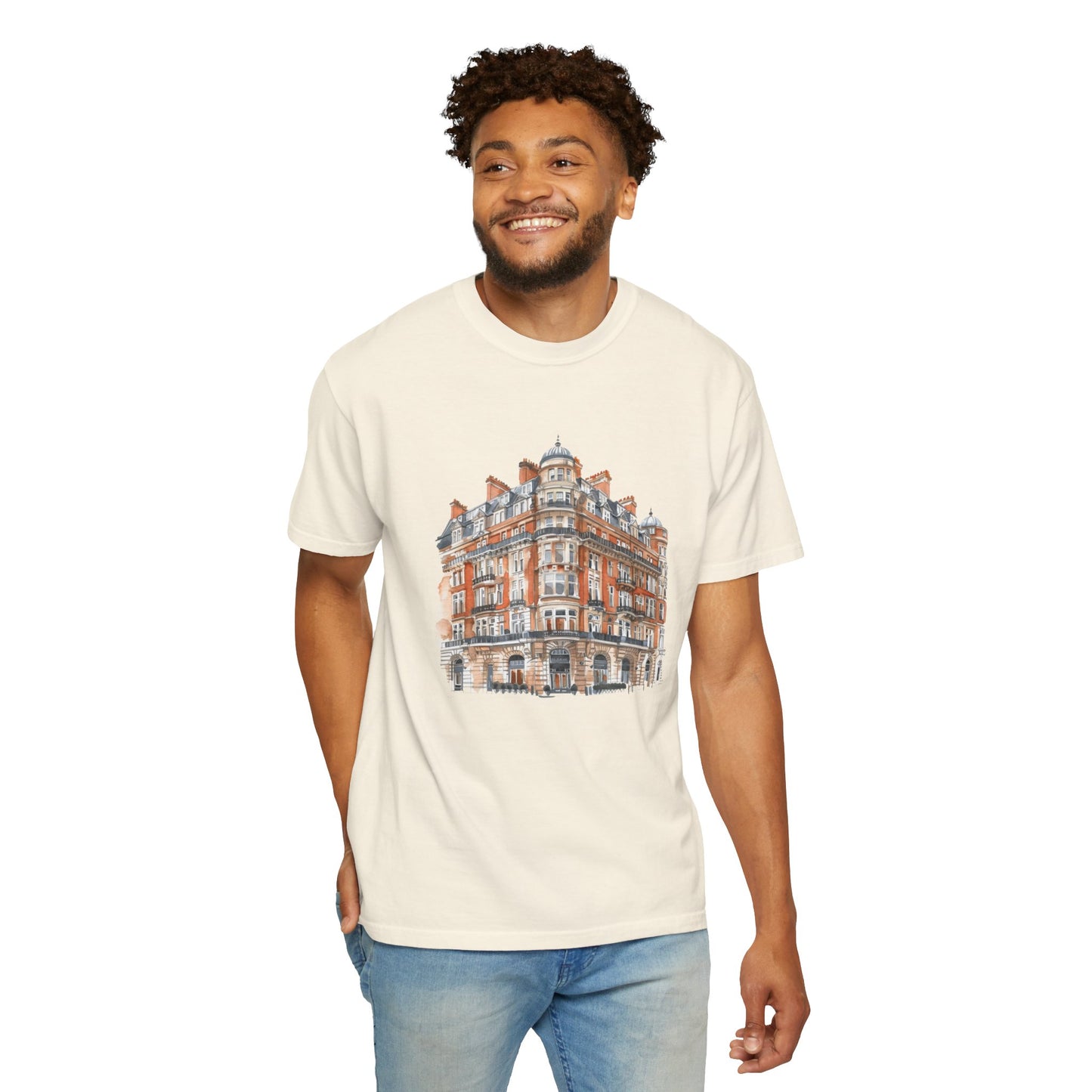 Unisex Garment-Dyed T-shirt - Classic British Architecture Historic Building