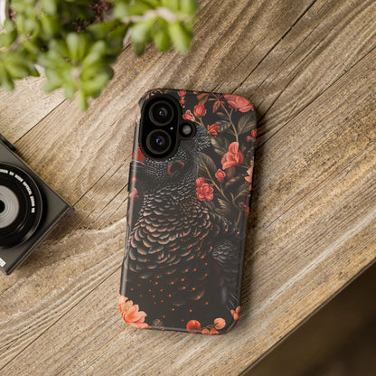 Tough Cases: Floral Design Phone Case, Stylish Protection for Your Phone, Unique Gift for Bird Lovers, Vibrant Floral Art, [...]