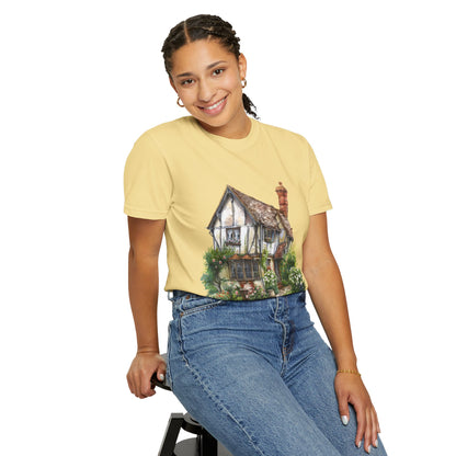Unisex Garment-Dyed T-shirt - Charming & Cozy - Life in a British Village House