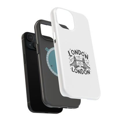 London-Themed Magnetic Phone Case, Cute Phone Cover, Trendy Gift for Travelers, City Lovers, Unique Accessory for iPhone