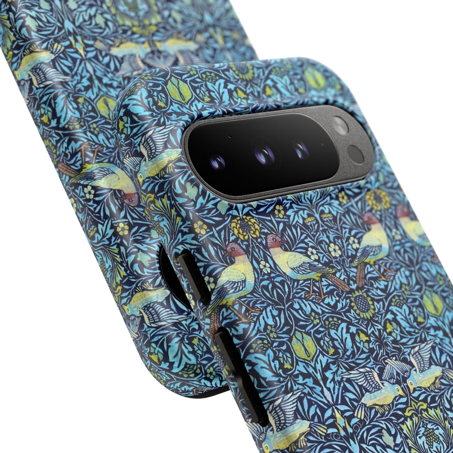 Bird and Floral Pattern Phone Case, Tough Cases, Gift for Nature Lovers, Eco-friendly, Custom Phone Accessories, All-Occasion