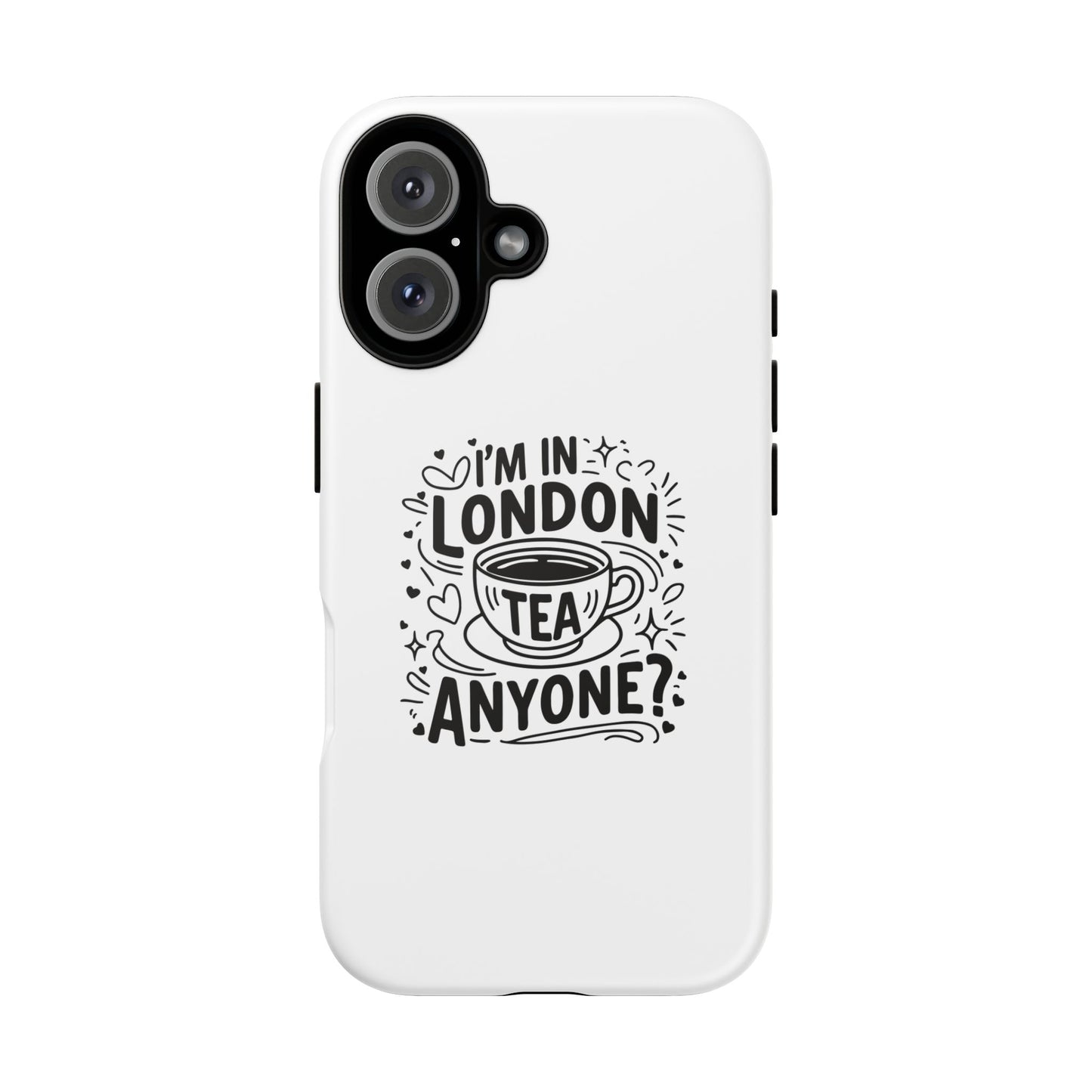 Phone Case with Tea Design, London Souvenir, Travel Accessory, Gift for Tea Lovers, Fun Phone Cover, Unique Mobile Case