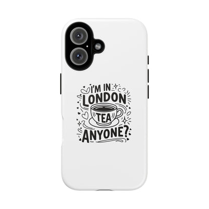 Phone Case with Tea Design, London Souvenir, Travel Accessory, Gift for Tea Lovers, Fun Phone Cover, Unique Mobile Case