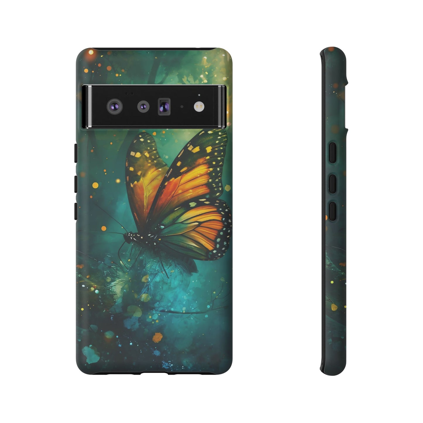 Colorful Butterfly Phone Case, Tough Cases for iPhone and Samsung, Cute Tech Accessories, Nature Lovers Gift, Vibrant Floral Design