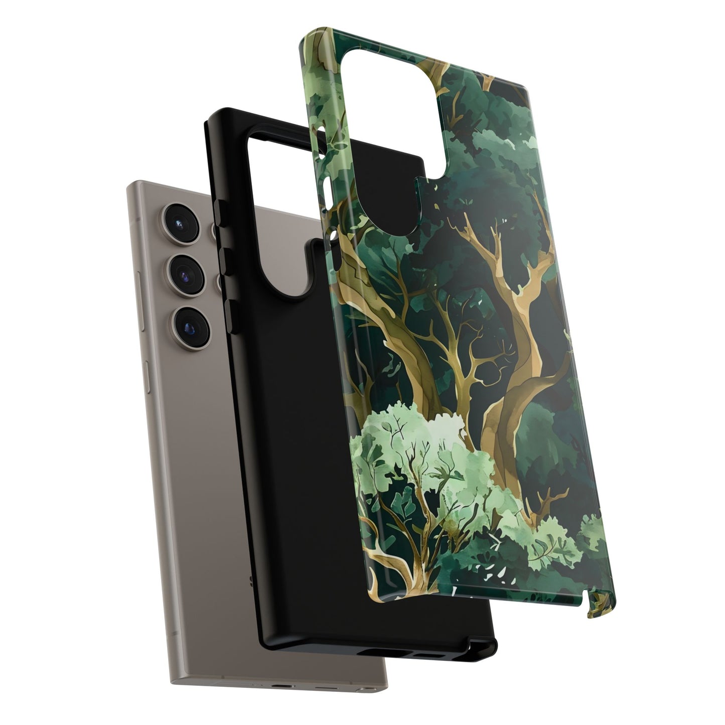 Forest Green Phone Case, Nature-Inspired Tough Cases, Eco-Friendly Gift, Outdoor Lover Accessory, Unique Phone Cover
