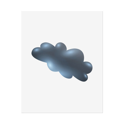 Cloud Art Print, Modern Decor, Minimalist Wall Art, Home Office Decor, Unique Gift, Aesthetic Poster