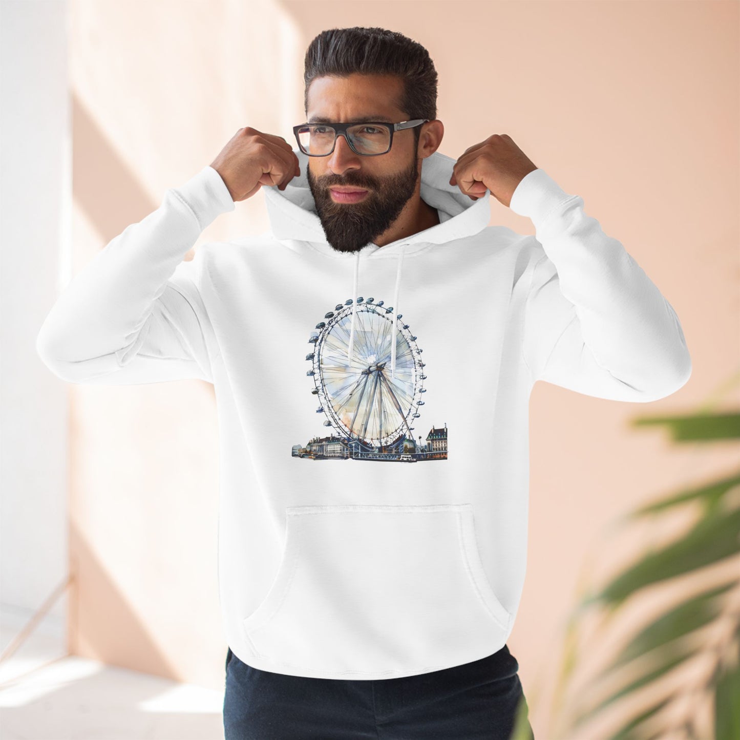 Three-Panel Fleece Hoodie - Soaring High - The London Eye