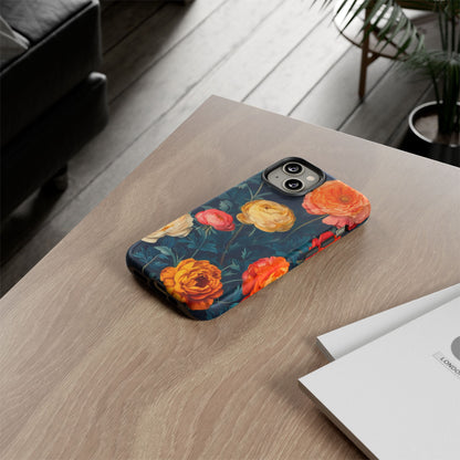 Floral Phone Case - Tough Cases, Stylish Protection, Gift for Flower Lovers, Customizable Cover, Floral Design Mobile Accessory