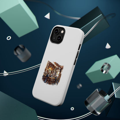 Artistic Magnetic Phone Case for Coffee Lovers, Cozy Café Vibe, Gift for Him or Her, Unique Custom Design, Holiday Present