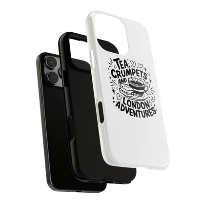 Tea, Crumpets, and London Adventures - Cute Gift for Tea Lovers, London Souvenir, Travel Accessory, Unique Phone Cover