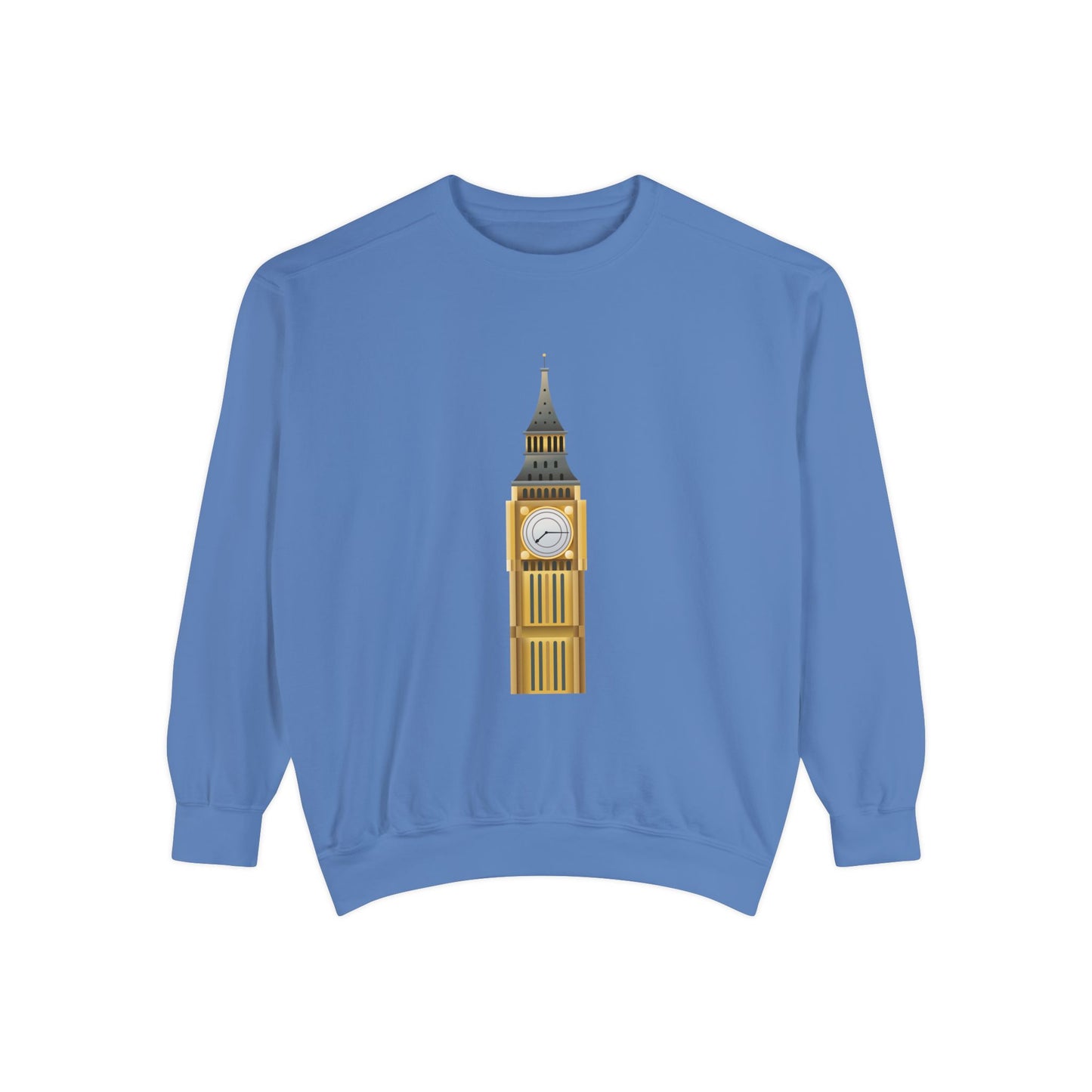 Unisex Garment-Dyed Sweatshirt Trendy - Iconic Big Ben Clock Tower