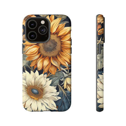 Floral Phone Case for Tough Cases, Sunflower Design, Nature Lover Gift, Birthday Present, Eco-Friendly Accessories, Summer Vibes