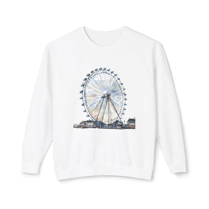 Unisex Lightweight Crewneck Sweatshirt - Iconic London Eye