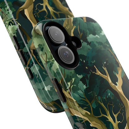Forest Green Phone Case, Nature-Inspired Tough Cases, Eco-Friendly Gift, Outdoor Lover Accessory, Unique Phone Cover