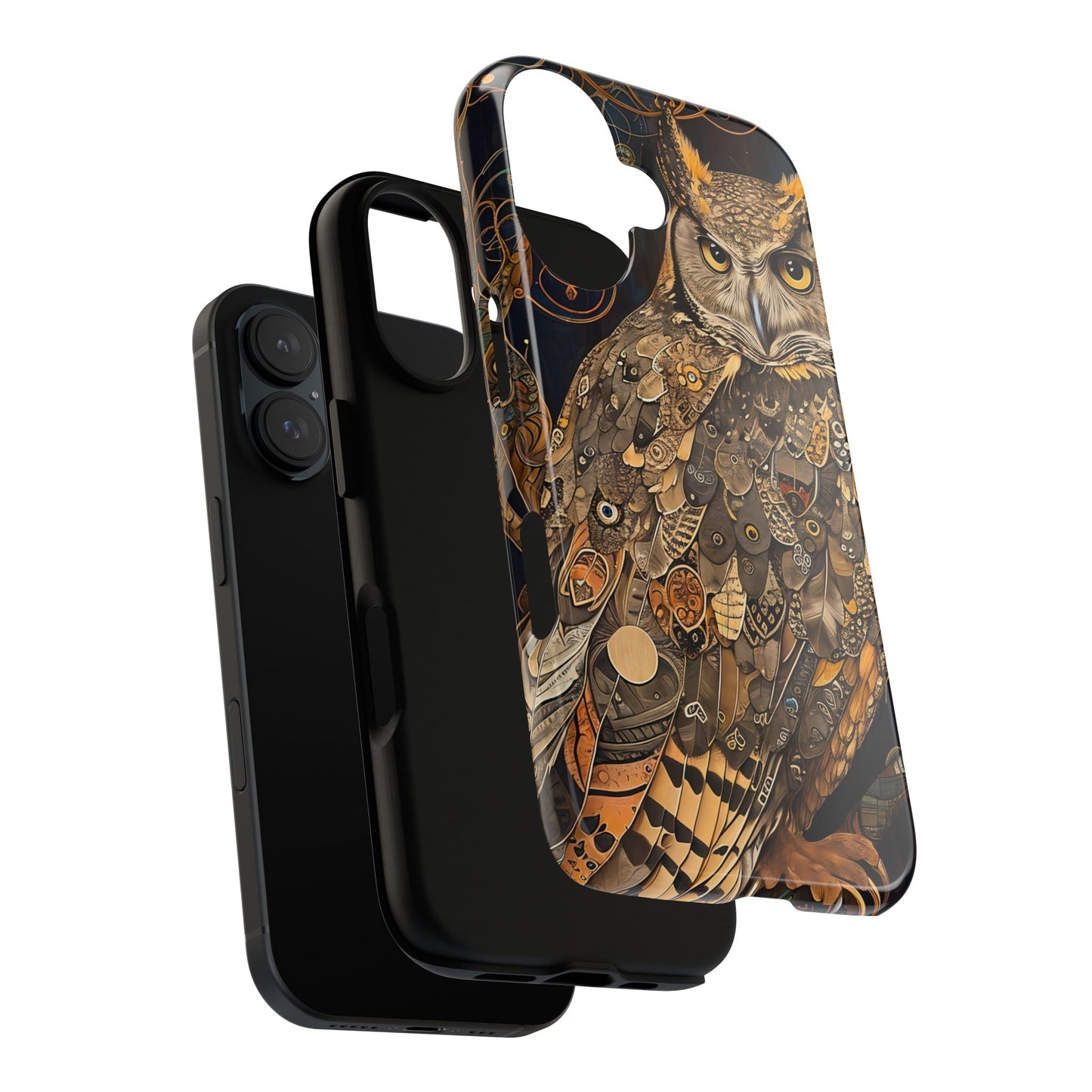 Owl Phone Case, Tough Cases for Nature Lovers, Artistic Owl Design, Bird Phone Cover, Unique Gift for Wildlife Enthusiasts