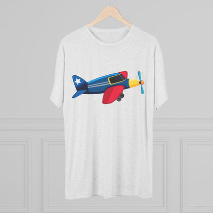 Vintage Airplane Illustration - Retro Aviation Cozy Unisex Tri-Blend Crew Tee