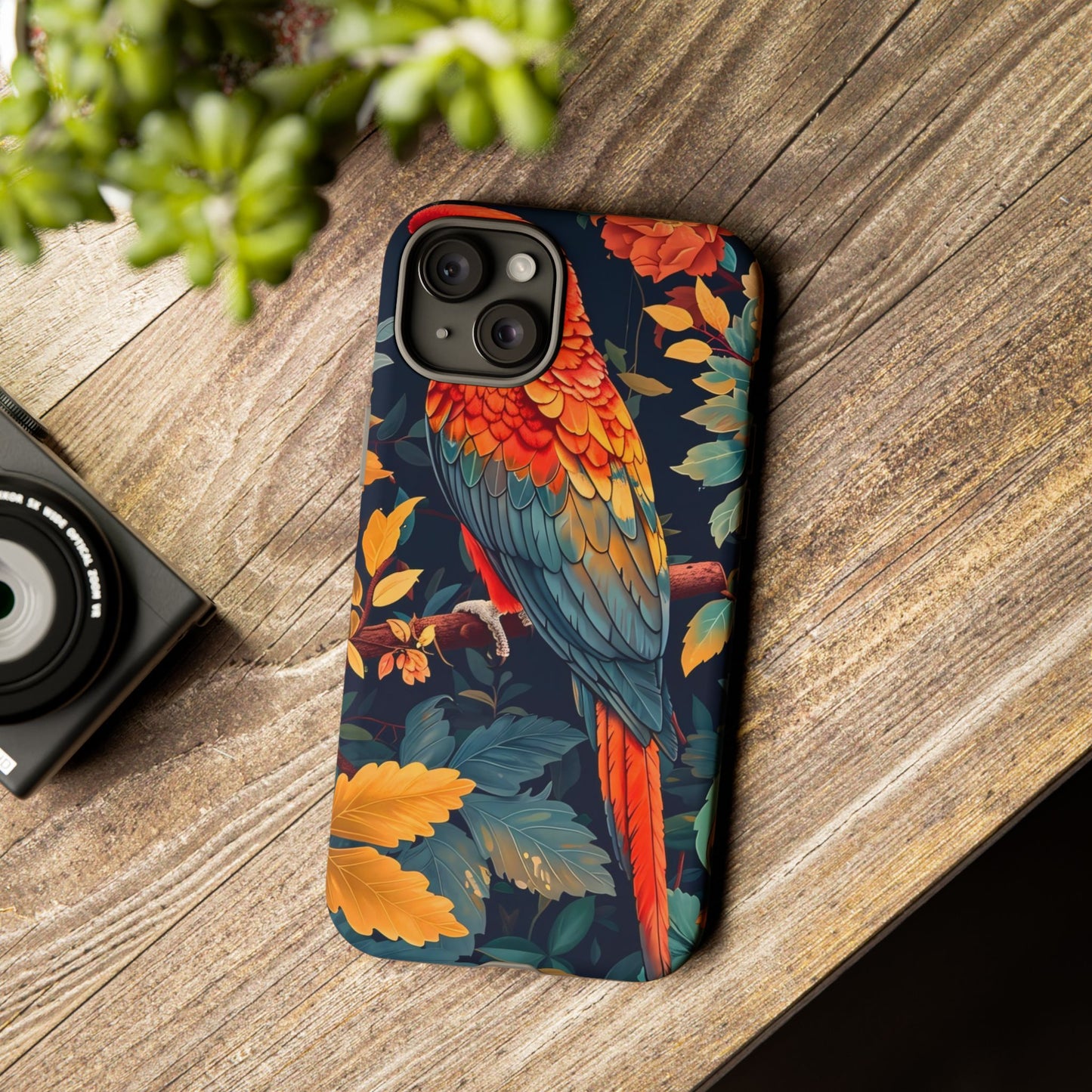 Vibrant Parrot Phone Case - Tough, Stylish, Nature-Inspired, Tropical, Wildlife, Perfect Gift, Summer Vibes