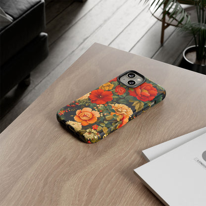 Floral Phone Case, Tough Cases, Decorative Tech Accessories, Gift for Her, Nature Lover Gift, Boho Style Case, Spring Floral Cover