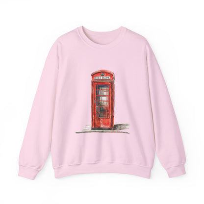 Unisex Heavy Blend™ Crewneck Sweatshirt Classy - Iconic British Public Telephone