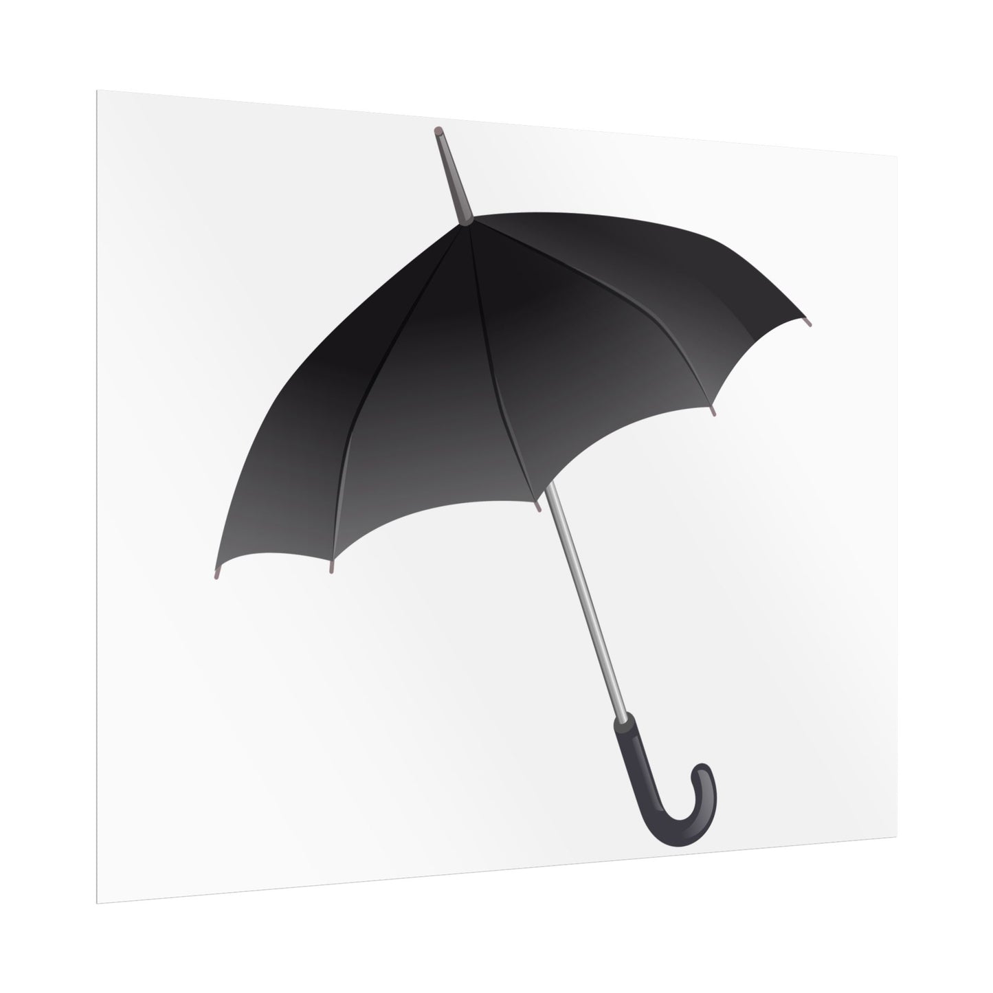 Minimalist Umbrella Wall Art, Chic Home Decor Print, Stylish Poster, Rental Friendly Artwork, Black Umbrella Decor