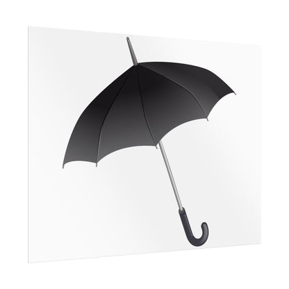 Minimalist Umbrella Wall Art, Chic Home Decor Print, Stylish Poster, Rental Friendly Artwork, Black Umbrella Decor