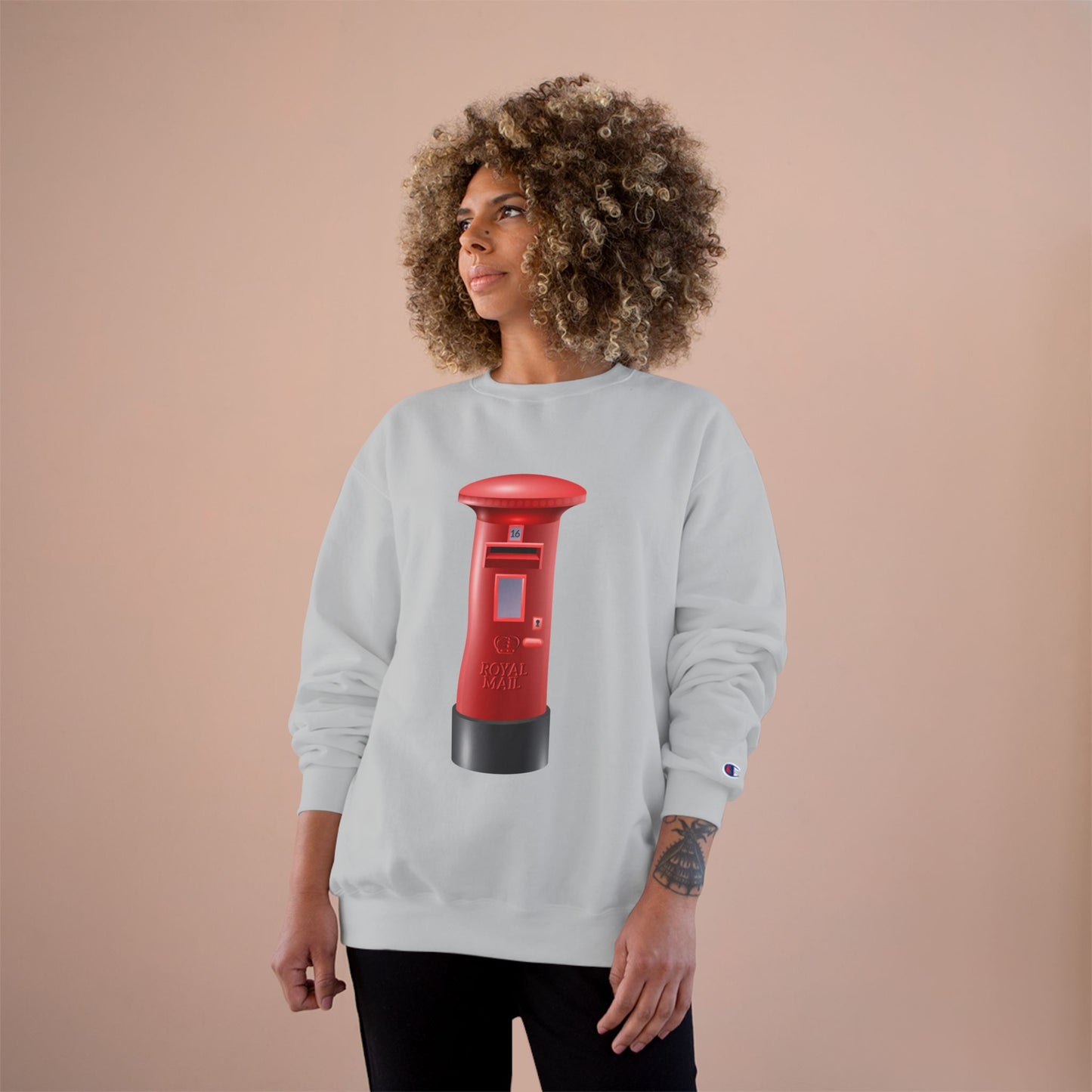 Champion Sweatshirt - Classic UK Royal Mailbox Design - British Postbox Icon