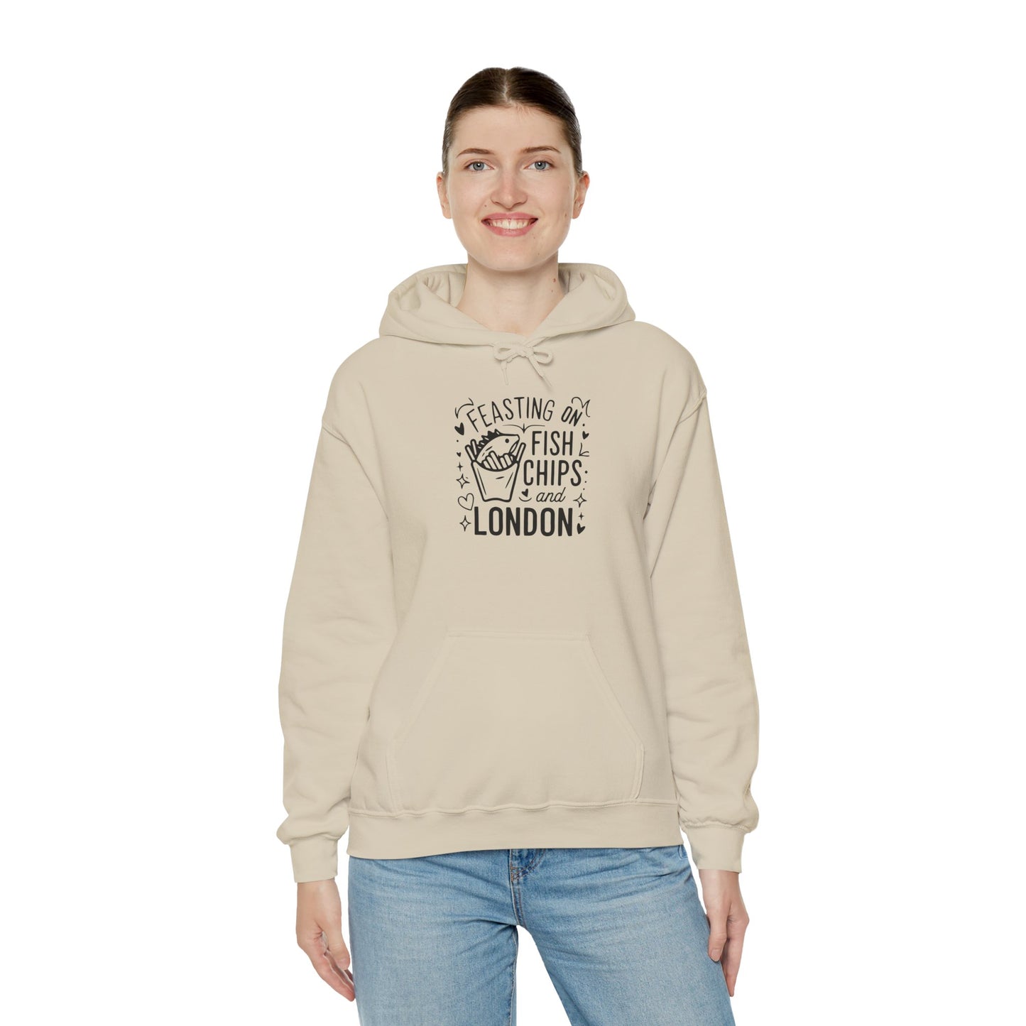 Unisex Heavy Blend™ Hooded Sweatshirt - Fish Chips and London